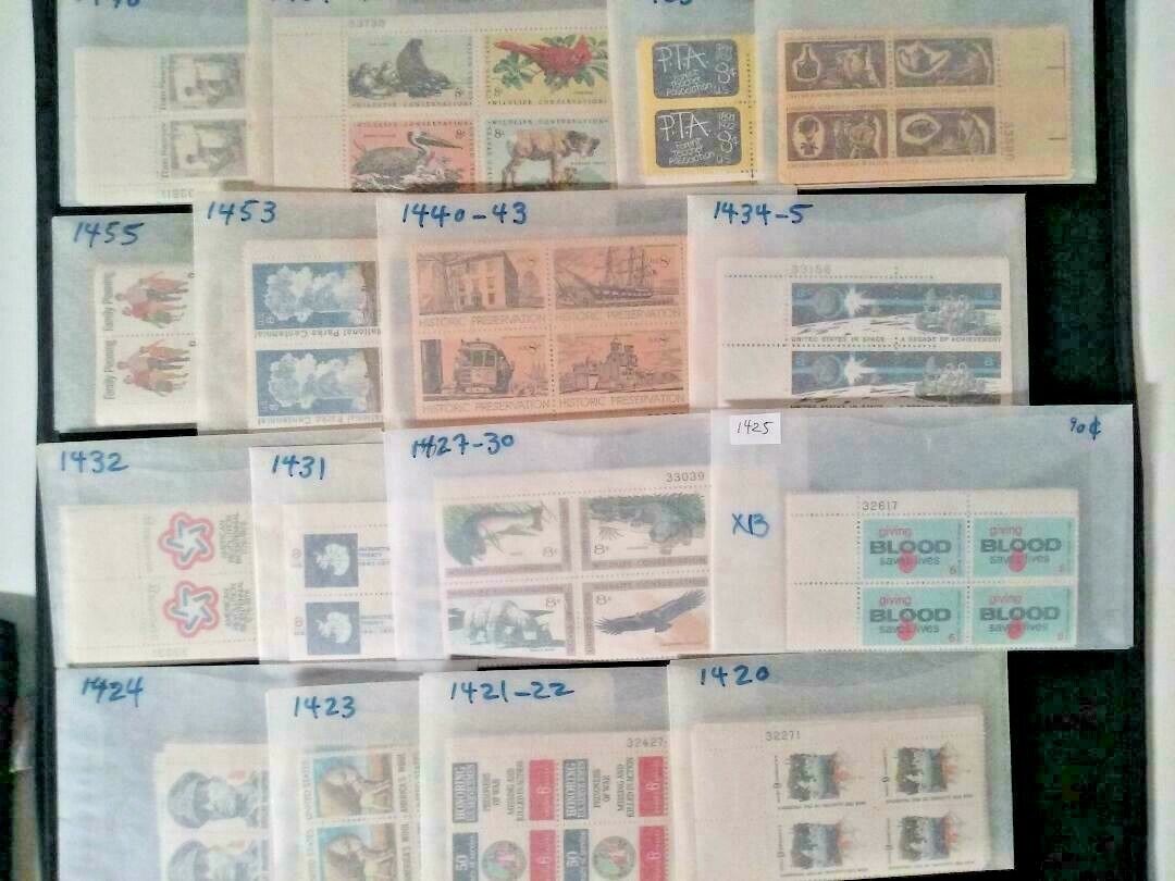 Wholesale Lot of 50 Vintage US Mint Plate Blocks 200 Stamps MNH Unused Old Hoard Без бренда - фотография #9