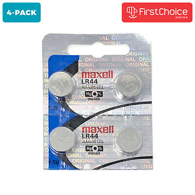4 Unit Maxell Lr44 Battery Coin Cell Alkaline LR44 Compatible A76 AG13 L1154 Maxell LR44