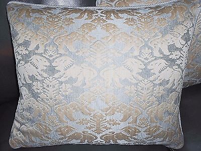 Throw pillows antique style woven lions beige ivory light gray blue new PAIR Без бренда - фотография #5