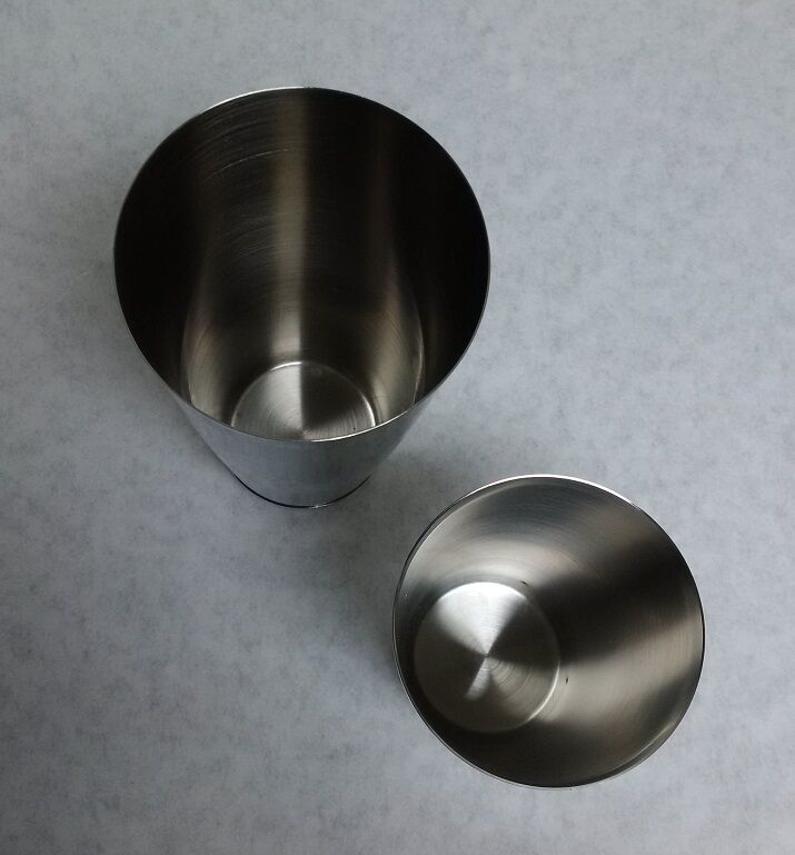 2 Piece BAR WEIGHTED COCKTAIL SHAKER Stainless Steel Flair Boston Mixing Tin Set Jamal's Choice JS-18/30 WTD. - фотография #3