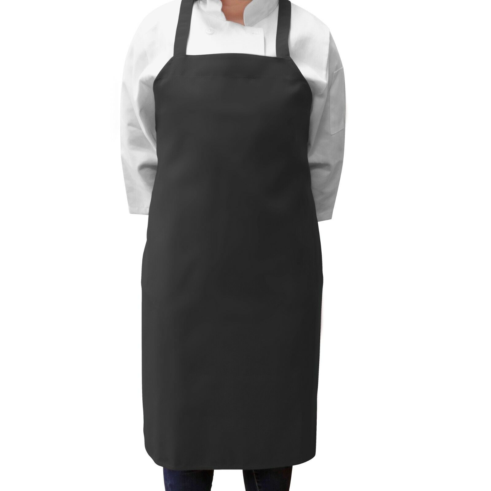 12 Pack of Kitchen Aprons - Full Bib Size Polyester Apron - Black Red or White Arkwright Does Not Apply - фотография #6
