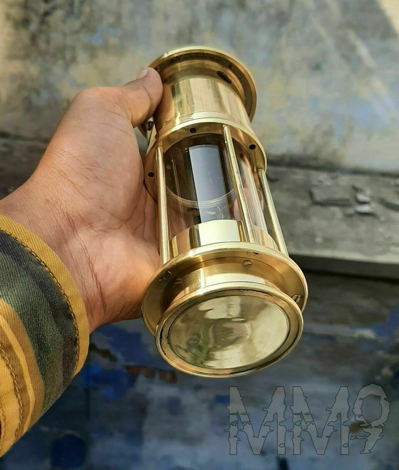 Oil Lamp Lantern Wick Vintage Antique Brass Glass Flat Nautical gift SET OF 4 Без бренда - фотография #6