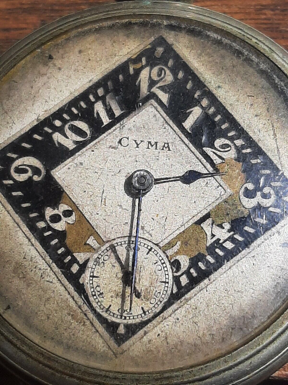 Cyma Pocket Watch & Antique Swiss Pocket Watch For Parts or Repair Lot x 2 CYMA - фотография #4