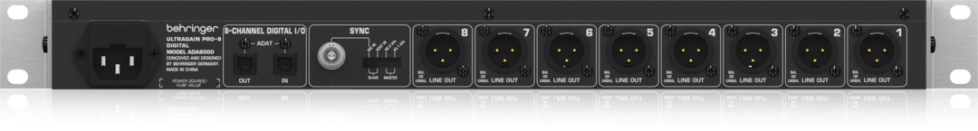 Behringer ADA8000 Ultragain Pro-8 Digital Mic Preamp A/D & D/A Converter Behringer BEHRINGER ADA8000 Ultragain Pro-8 - фотография #4