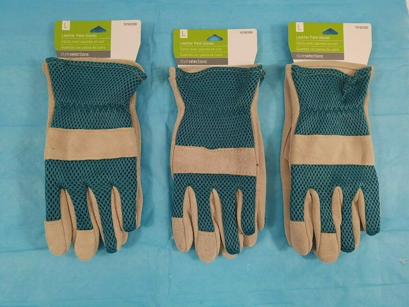 West Chester 0792200 Womens Large Polyester Garden Gloves-Lot of 3 Style Selections 0792200