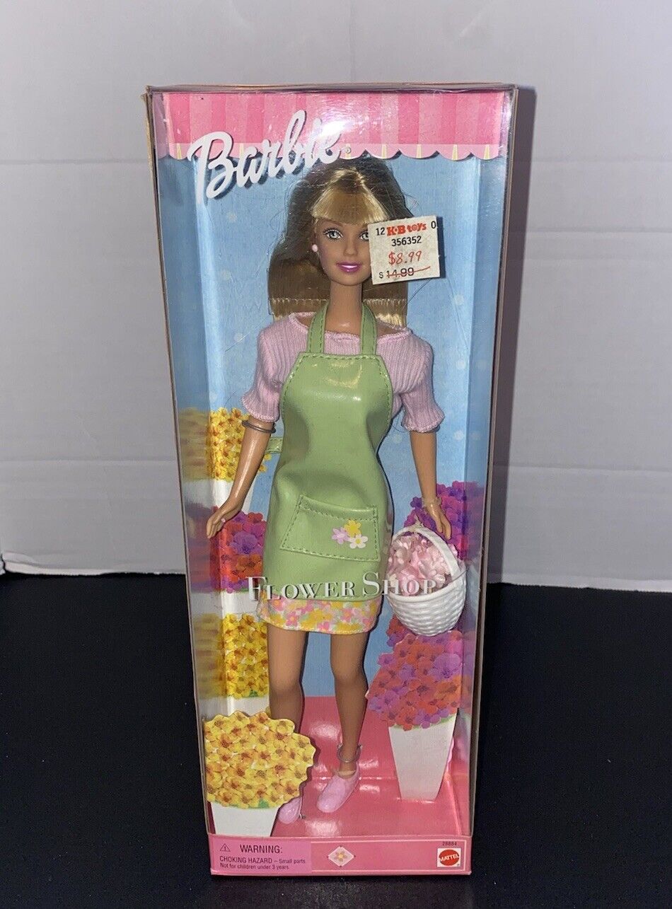 Rare Vintage Mattel 1998 Flower Shop Barbie - Blonde Doll -  New In Box Mattel