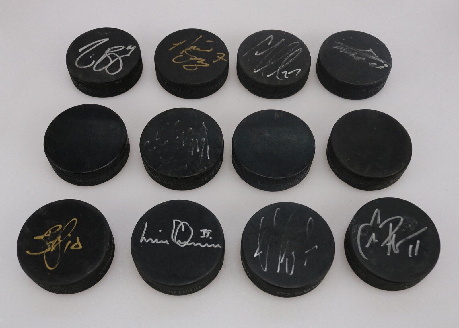  Hockey Official Practice Puck NHL Lot 12 Autograph Made in Canada InGlass Co InGlas Co. - фотография #9