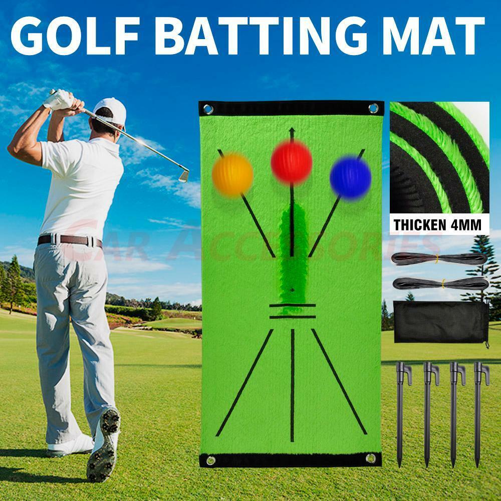 Velvet Golf Training Mat Swing Detection Practice Training Hitting Aid Game Pad Unbranded