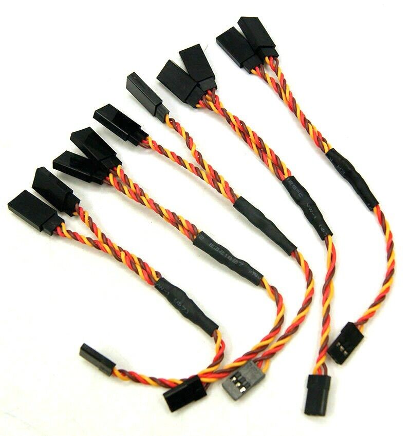 5Pcs 6in RC Servo Y-Harness Extension Twisted Wire For Futaba JR Spektrum Unbranded Does Not Apply - фотография #2