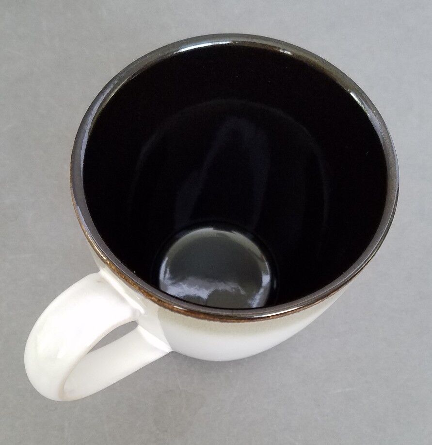 2 Sango NOVA BLACK 4932 12 oz 4" Coffee Mugs Grayish White MINT Sango 4932 - фотография #3