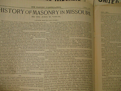 Masonic Constellation Freemasonry Antique Newspaper Knights Templar Mason 1894  Без бренда - фотография #4