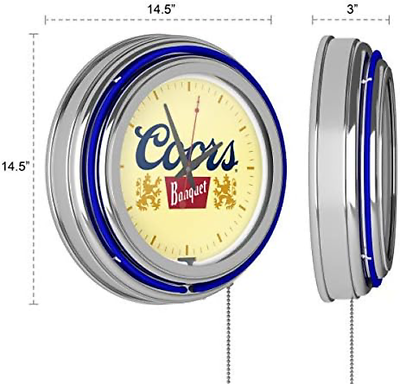 Coors Banquet 14-inch Neon Wall Clock Trademark Fine Art Not Applicable - фотография #9