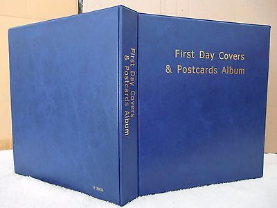 **New 100 First Day Covers & Postcards Album (Blue)  F-2903 , Free Shipping. Unbranded - фотография #7
