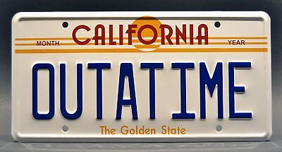 California License Plate Style - Back to the Future - Metal License Plates   Unbranded - фотография #2