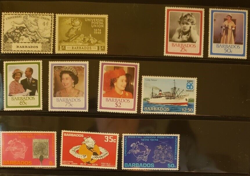 Barbados Miscellaneous Lot of 11 Stamps - MNH - See Details for List Без бренда