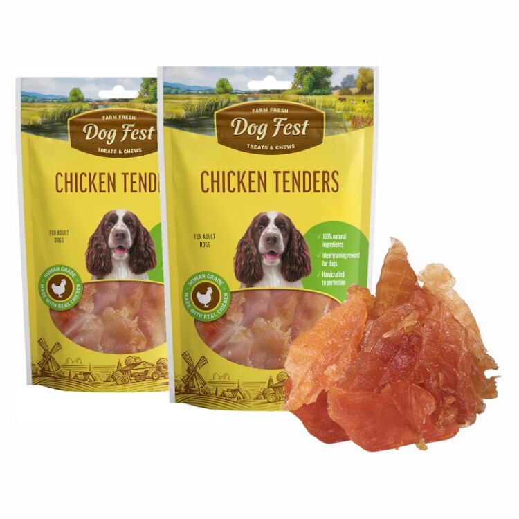 CHICKEN TENDERS (Pack of 2) - High Protein Chicken Dog Treats from Dog Fest Dog Fest