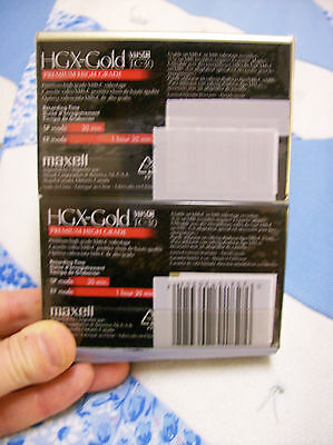 VHS-C TC-30 Tapes New Maxell HGX-GOLD Premium High Grade 2 Pack Camcorder Blank Maxell TC-30 - фотография #2