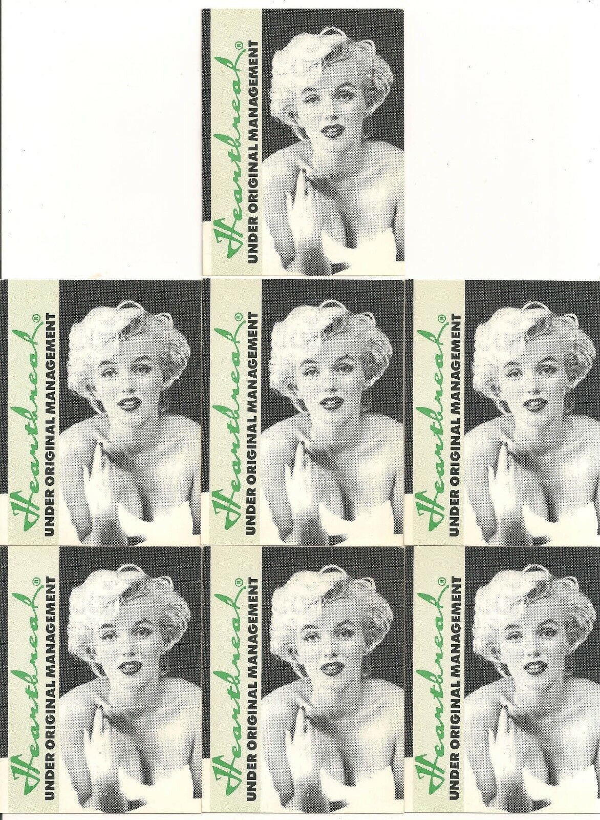 Marilyn Monroe Souvenir Coupon Lot (7) "Heartbreak's Buzzer Bar"  New York City Без бренда