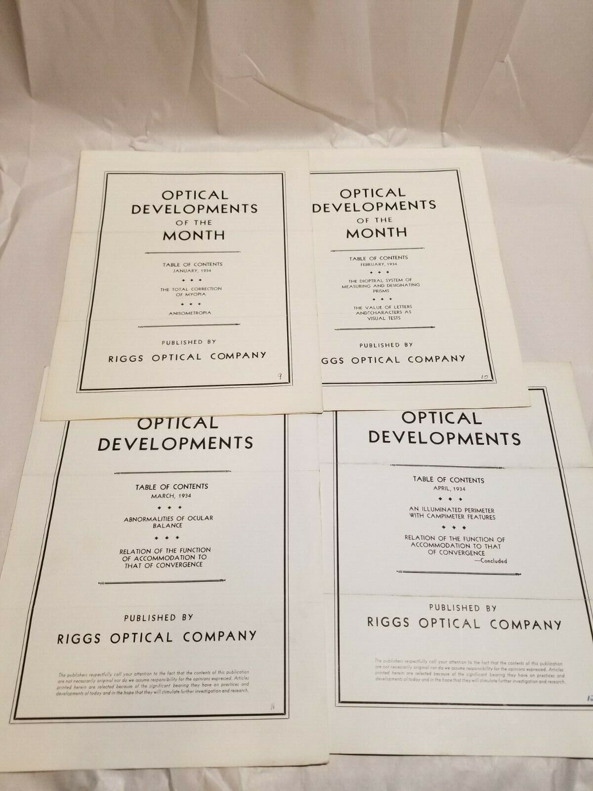 *VINTAGE* 80x 1931-1942 Optical Developments of the Month - Riggs Optical Compan Без бренда - фотография #3