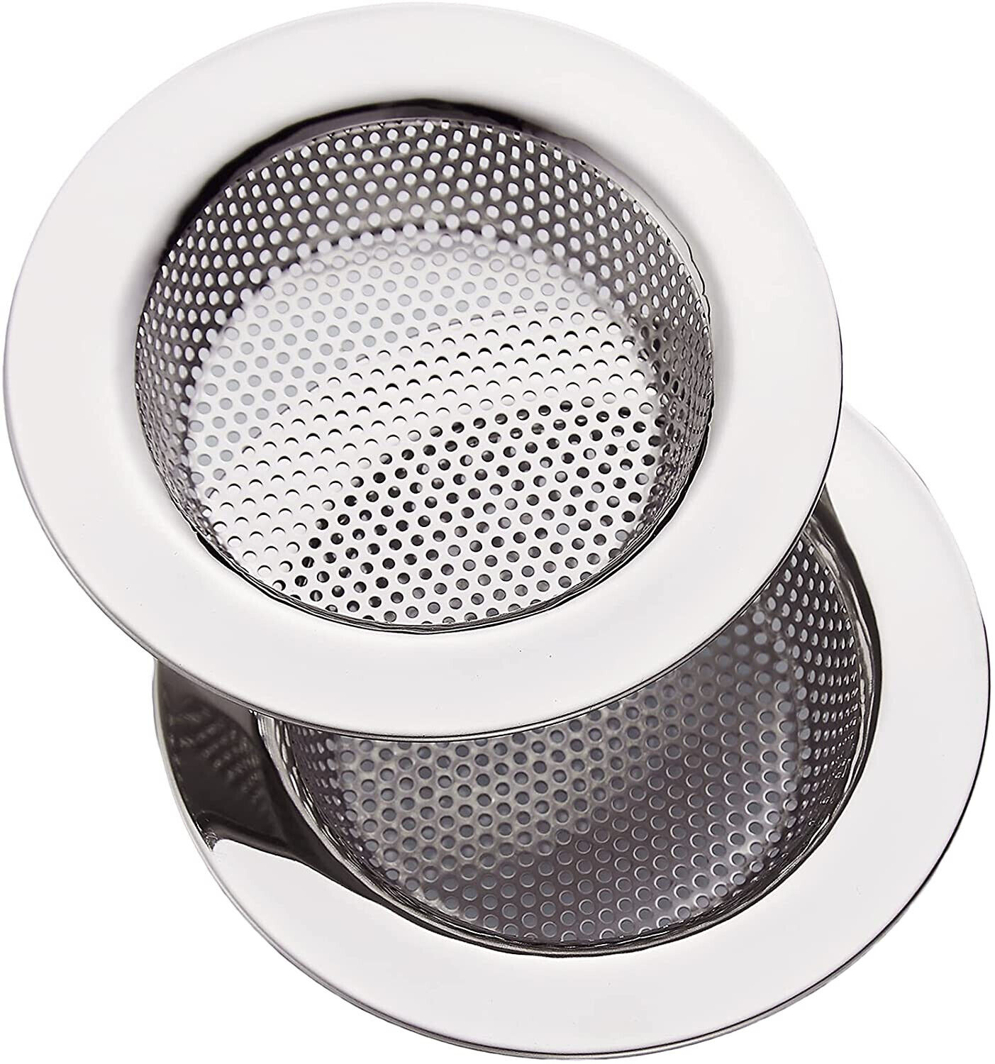 2Pack 4.5" Kitchen Sink Strainer Stopper Stainless Steel Drain Basket Waste Plug Housmile Does not apply