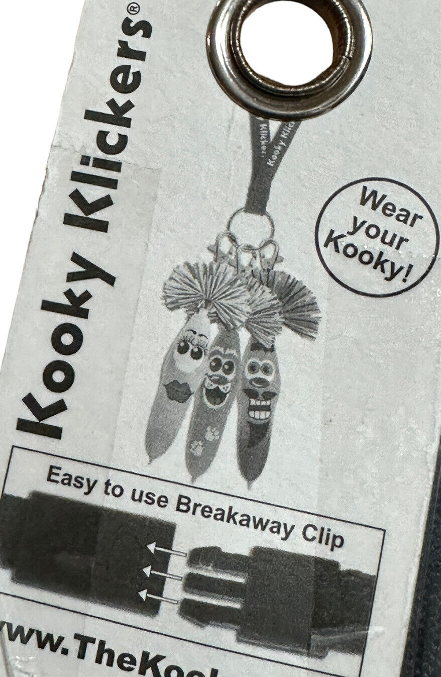 3 Packs Kooky Klicker 19" Lanyard with KeyChain Breakaway Clip Blue Black New Courage Brand Does not apply - фотография #3