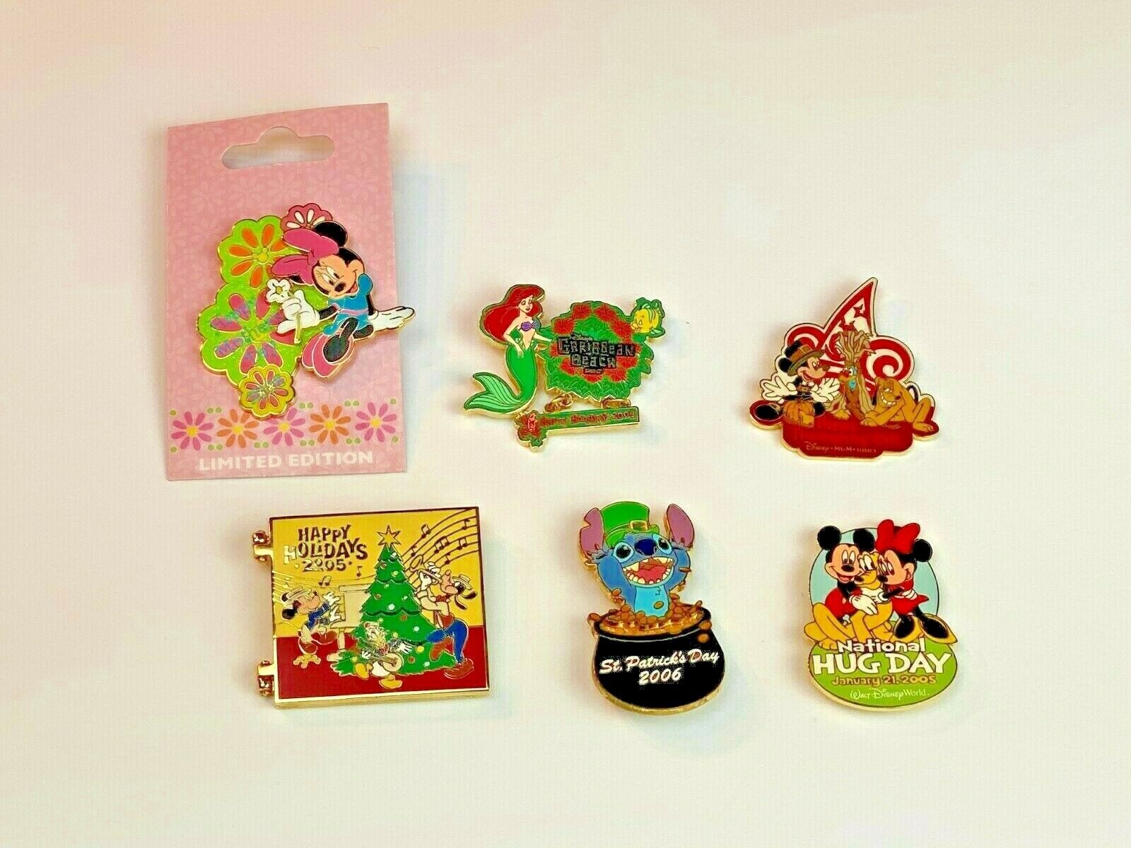 RARE Genuine Disney Pins LOT of 6 LIMITED EDITION Various Holidays Disney
