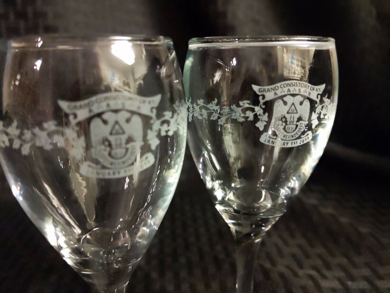 Pair of Grand Consistory of Kentucky Commemorative Masonic Glasses 2011 Без бренда - фотография #4