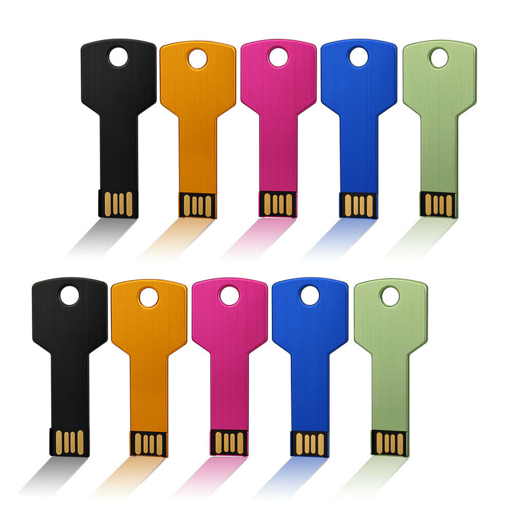 10 Pack USB Flash Drives 4GB Metal Thumb Drive Key Shape Jump Drive Memory Stick Kootion Does Not Apply - фотография #12