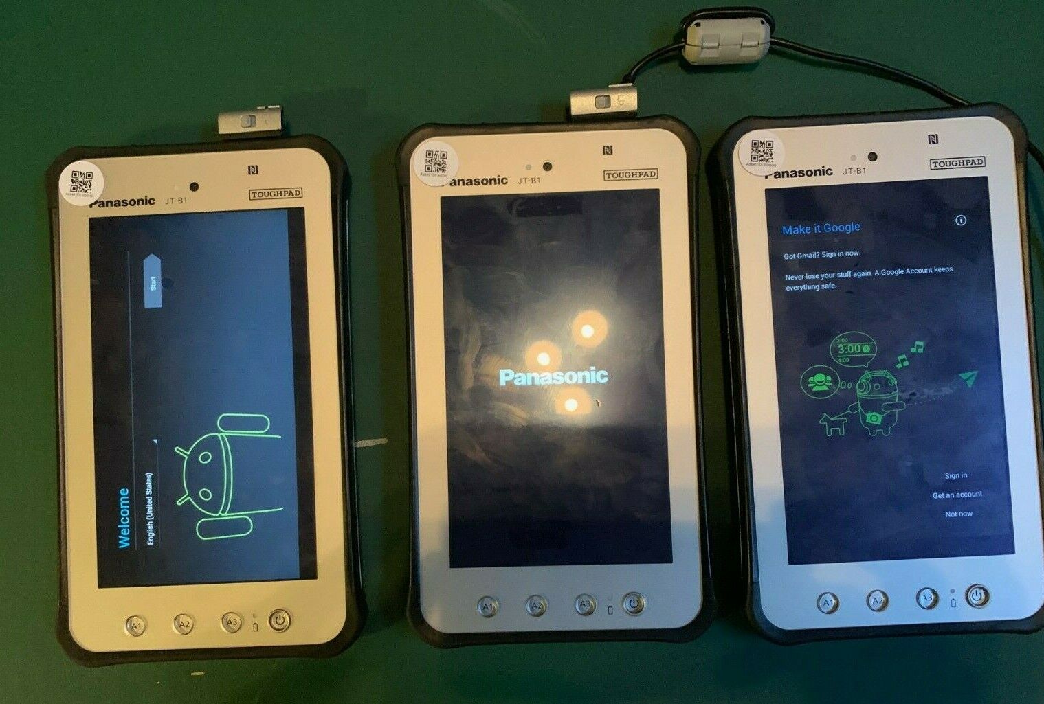 Panasonic ToughPad JT-B1 Rugged Tablets USED 3 Unit LOT Android Tablets 4G Panasonic Panasonic JT-B1 Tablet