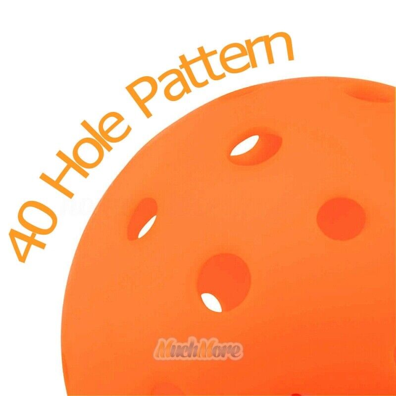 40 Holes Pickleball Balls Set of 12 Indoor True Flight USAPA Approved Orange Unbranded Does not apply - фотография #4