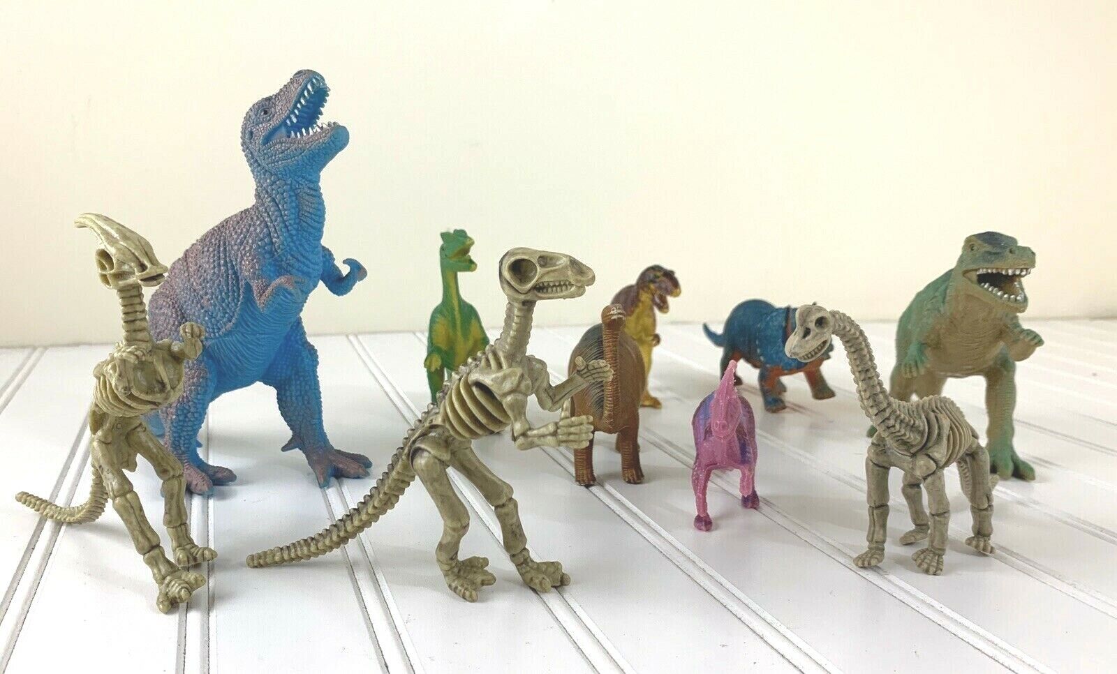 Rare Skeleton Lot of 10 Dinosaurs Including Allosaurus Toy Figures Collectibles CollectA - фотография #3