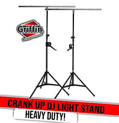 Crank Up Light Stands (2 Pack) Stage Lighting Truss System by GRIFFIN | Portable Griffin OV-APL1300T.b