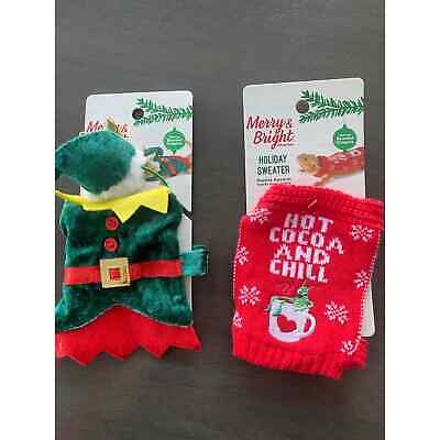 NWT Lot of 2 Merry & Bright Reptile Costumes Holiday Sweater Elf Costume Merry & Bright