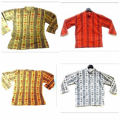 Wholesale 20pc Assorted Cotton Indian Ethnic Men Casual T Shirt  Short Om Kurta Unbranded - фотография #5