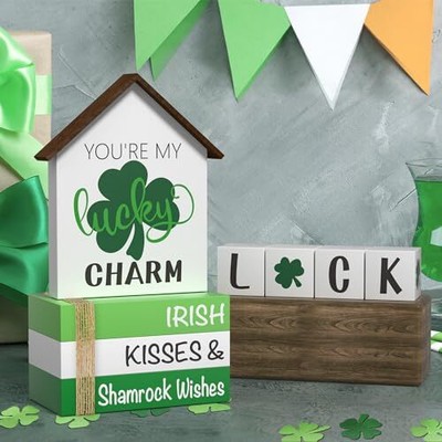 St. Patrick's Day Decorations Shamrock Decor Faux Books, 8 Pcs St. Patricks  Does not apply Does Not Apply - фотография #5