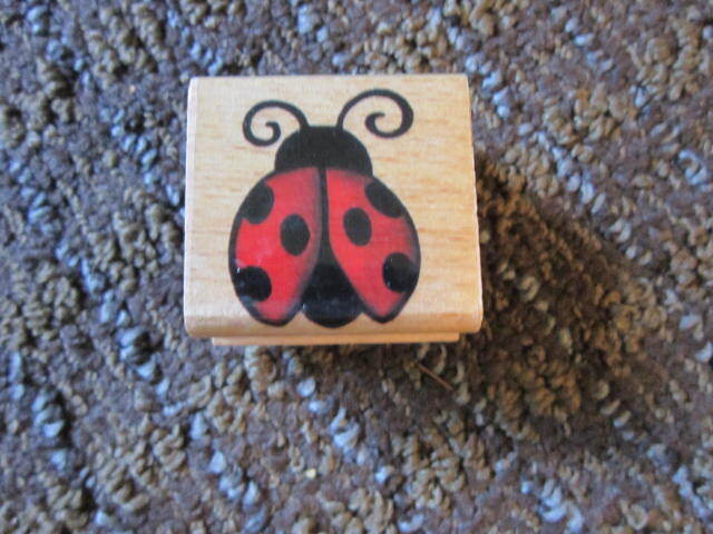 NEW Ladybug Stamp Stampcraft 1.5" Crafting Decor Craft CUTE! Wood Mounted Rubber Без бренда