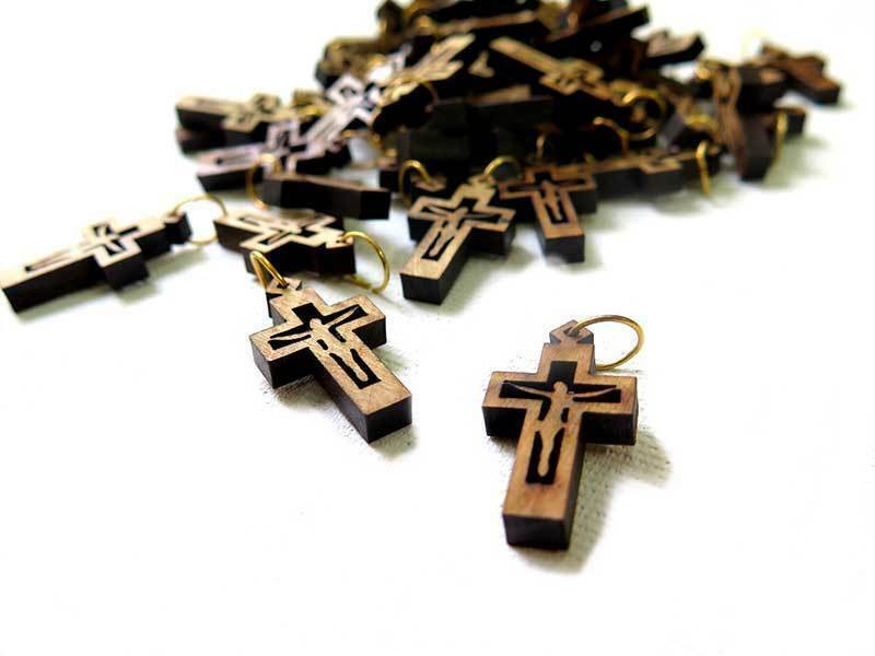  Wood Olive HandMade Cross Pendants Necklace Holy Land Bethlehem Crosses Rosary Без бренда - фотография #10