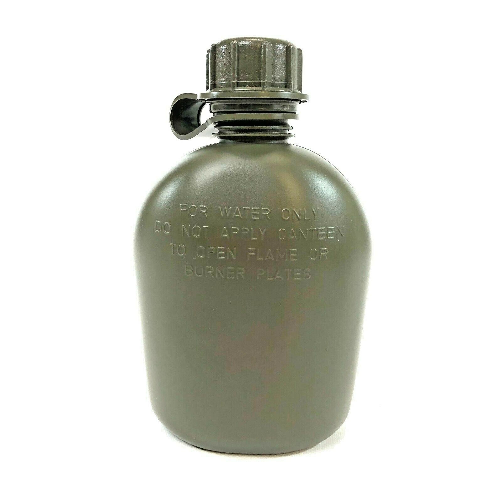 2 Pack USGI 1 Quart Canteen, US Military Heavy Duty Plastic Bottle, Olive Drab USGI 1 Quart Canteen - фотография #2