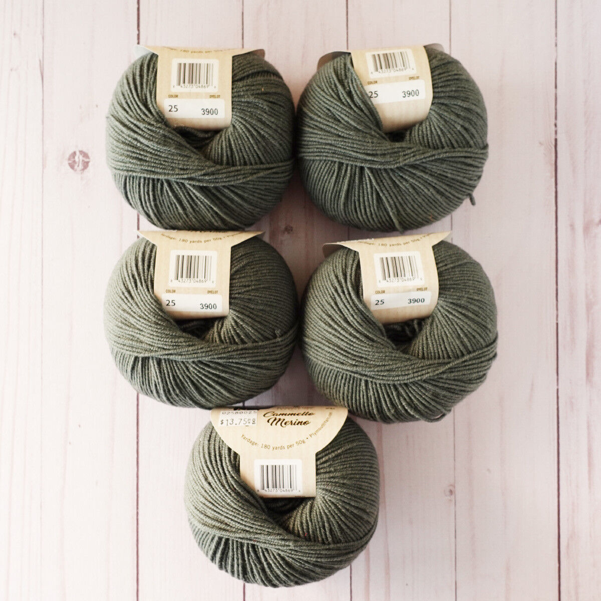 Plymouth Cammello Merino ~Lot of 5~#25 Green Grey~Baby Camel~Soft & Luxe Plymouth