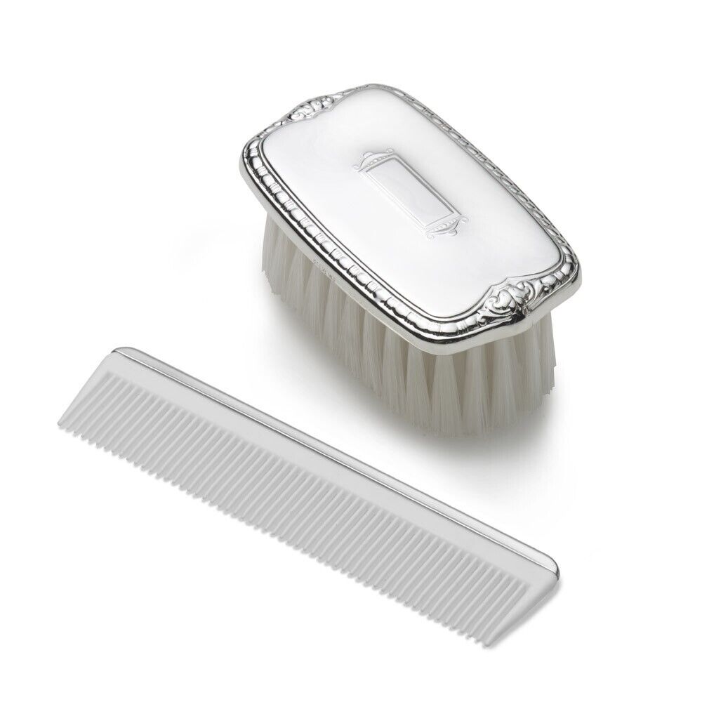 Boys sheild Brush & Comb Set by Empire, Factory Brand New, #2192 Sterling Empire Silver Co.