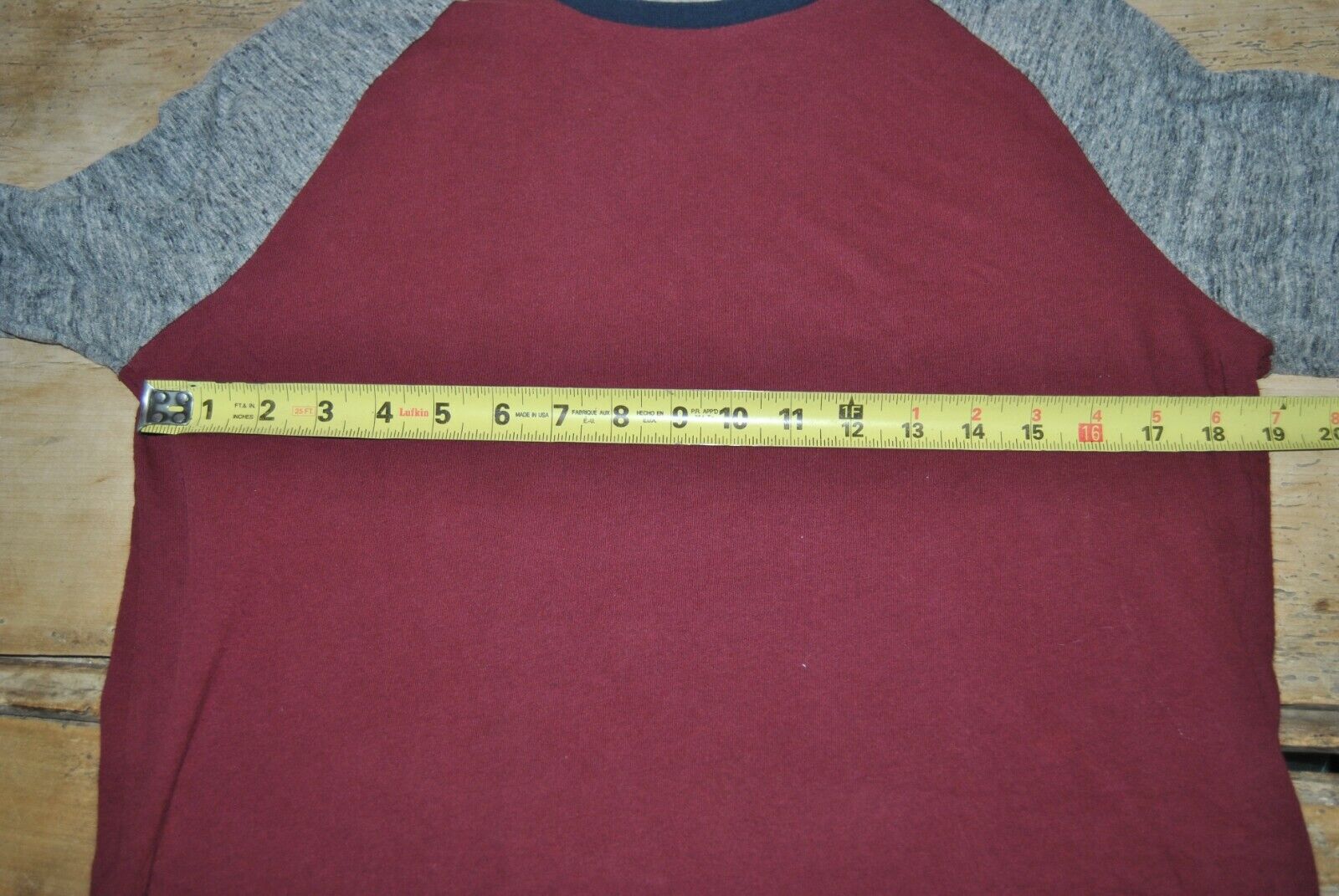 Old Navy Long Sleeve Red / Gray Soft Wash Men's Medium Pull Over Top  Old Navy n/a - фотография #5