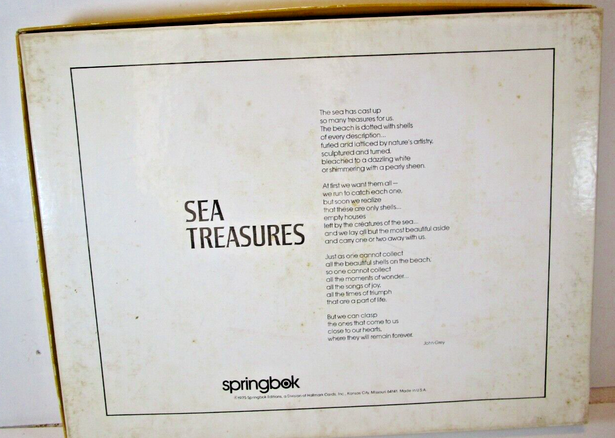 2 Vntg Puzzles Sprinkbok Sea Treasures 1975 & Down East Crafts Scallop Shells 98 Springbok - фотография #3
