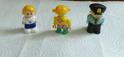 Vtg. Lot of 3 FIGURINES Lego Girl 23 10; Doctor; 1988 Buddy 2 1/4 - 2 1/2 tall Assorted