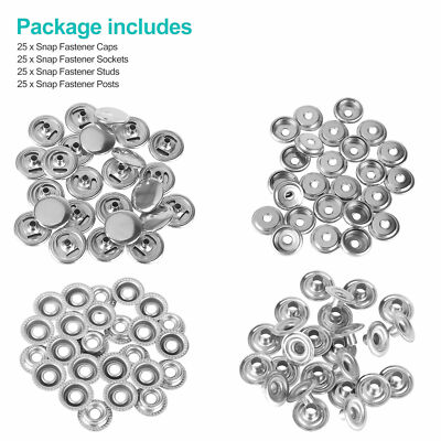 200X Snap Fastener Stainless Steel Boat Canvas Screw Press Stud Cover Button Kit EEEKit Does Not Apply - фотография #8