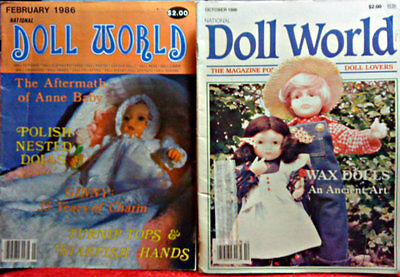 TWO "NATIONAL DOLL WORLD" MAGAZINES -  FEB. & OCT. 1986! Includes shoe patterns! Без бренда - фотография #8