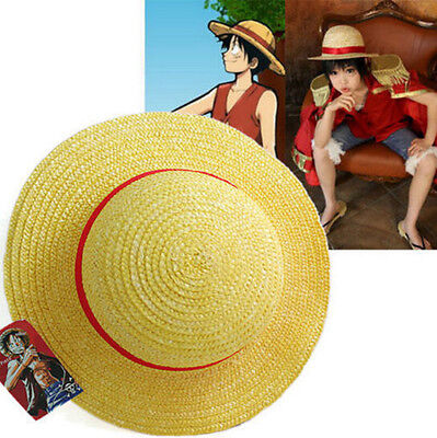 One Piece Luffy Anime Cosplay Straw Boater Beach Hat Cap Halloween Gift* Без бренда