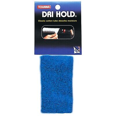 Tourna Dri Hold Elastic Cotton Overgrip - Royal Blue (2-Pack) Unique Sports DH-B - фотография #2