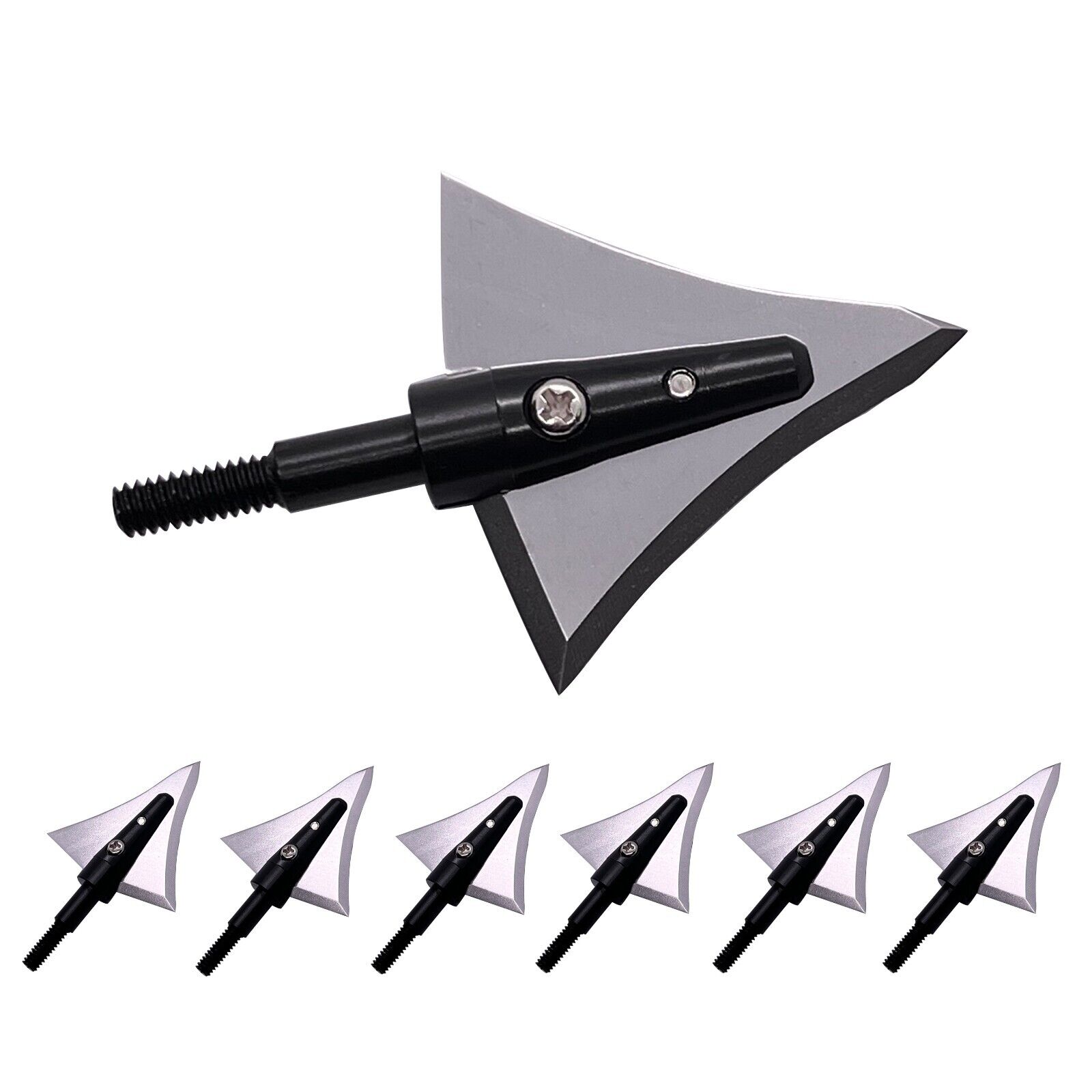 6PCS Fixed 2-Blade Broadhead 125 Grain Bow Archery Hunting Arrowhead Ponits Tip  Unbranded Does Not Apply
