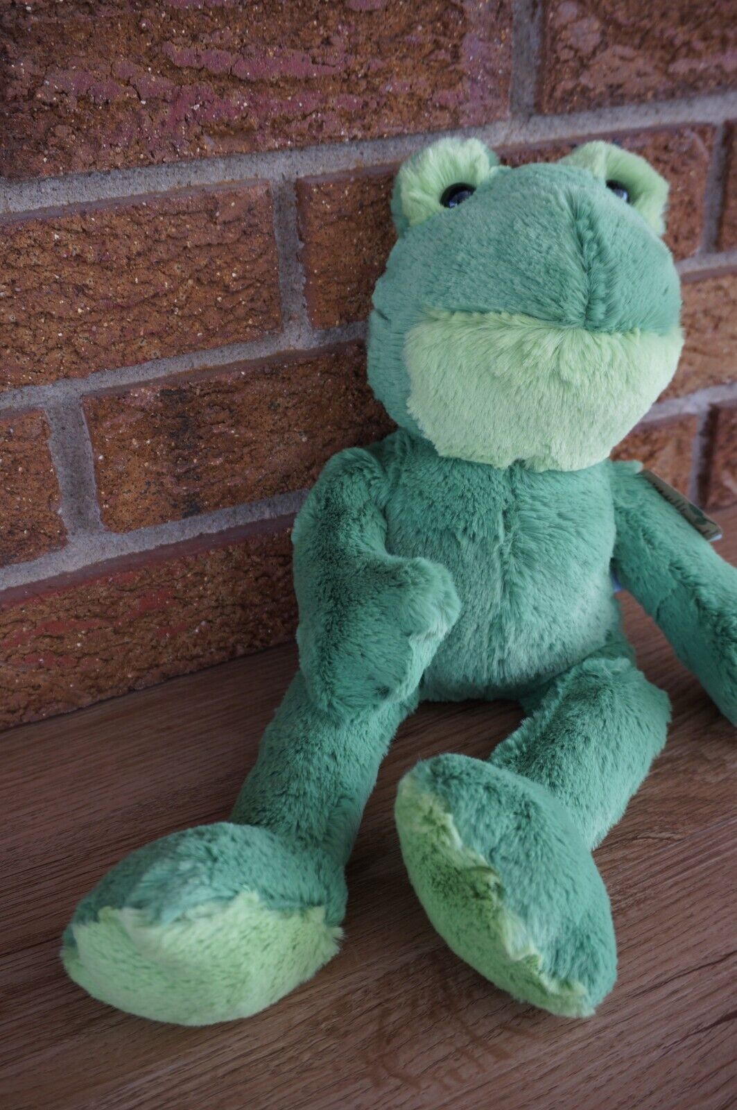 PLUSH Aurora ECO Friendly SILKY SOFT Green FROG 14" Stuffed Animal Doll Fernando Без бренда 31900 - фотография #3