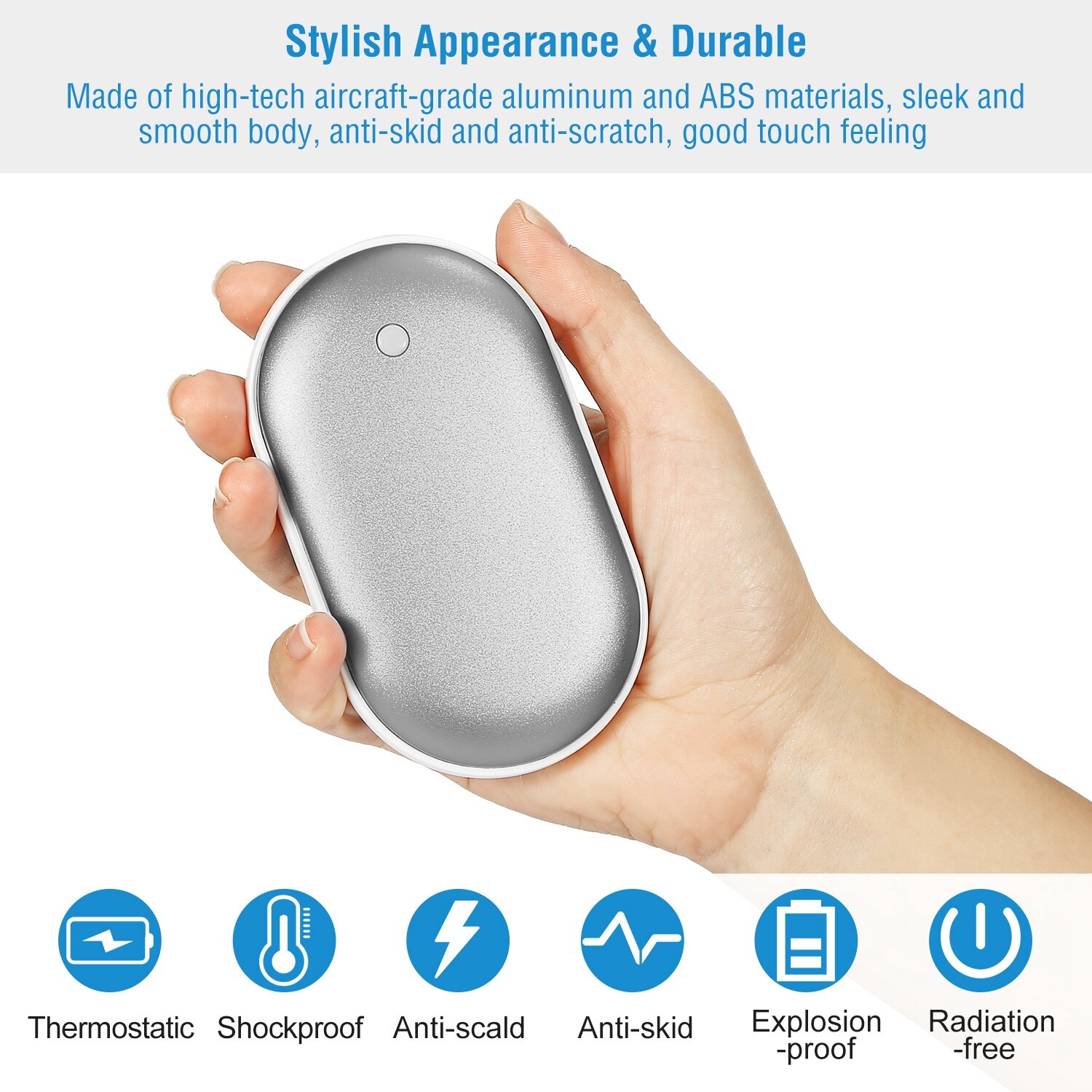 2 Pack Rechargeable Hand Warmers USB Power Bank Electric Pocket Heater Warmer iMounTEK Does Not Apply - фотография #8